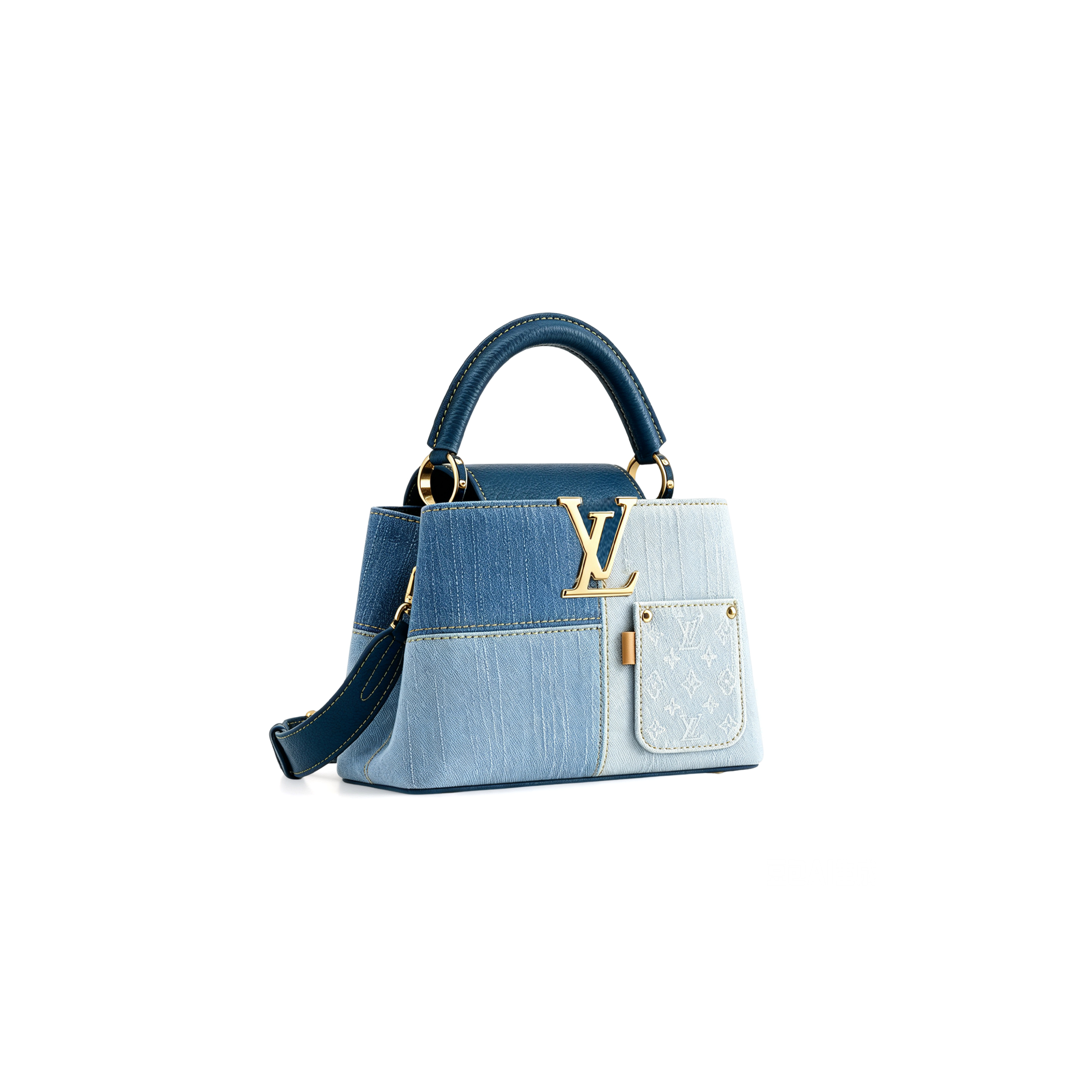 LOUIS VUITTON MASTER DENIM CAPUCINES MINI M27302 (21*14*8cm)